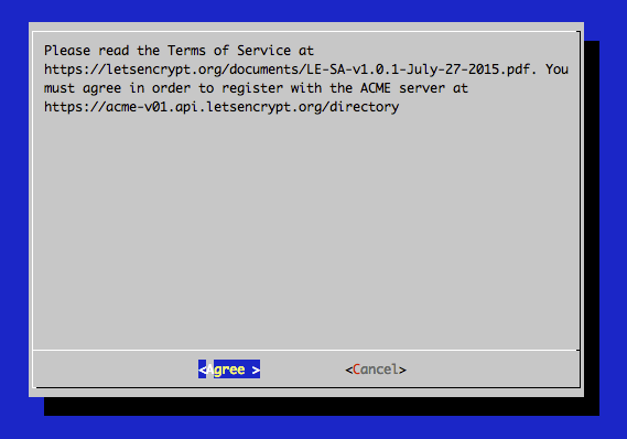 Let's Encrypt terms of service