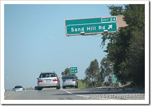 sand hill road sign